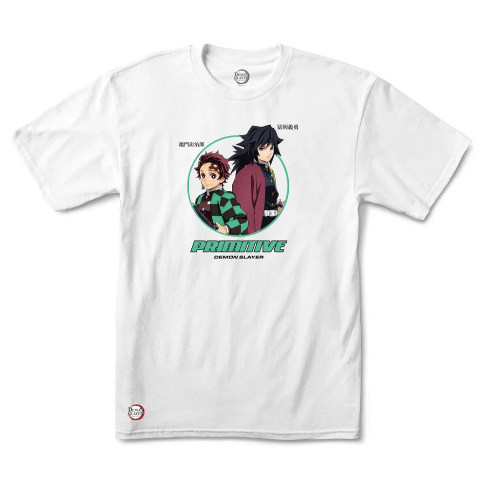 Primitive Skate Men's X Demon Slayer Short Sleeve Tee T-Shirt in Medium White